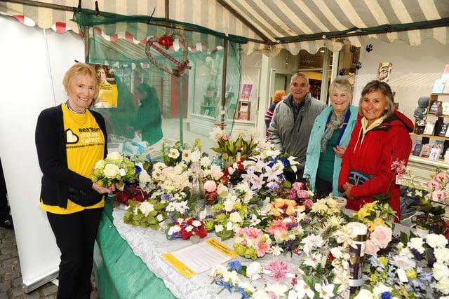 Beautiful floral displays were for sale to raise funds for Beatson Patient Care
