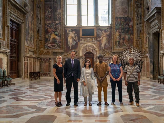 The group invited to the Vatican with Dr Lorna Gold, second right