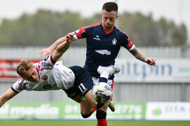 Gary Oliver on the ball for Falkirk (Pic by Michael Gillen)