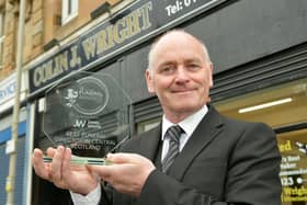 Colin Wright, whose Brightons based funeral directors won the award for Best Funeral Director in Central Scotland at the Scottish Funeral Awards.  (pic: Michael Gillen)