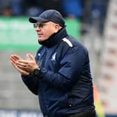 Falkirk manager John McGlynn on the touchline against Clyde (Pics by Michael Gillen)