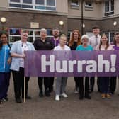 Staff at Caledonian Court celebrate their efforts being recognised by the Care Inspectorate. Pic: Stewart Attwood