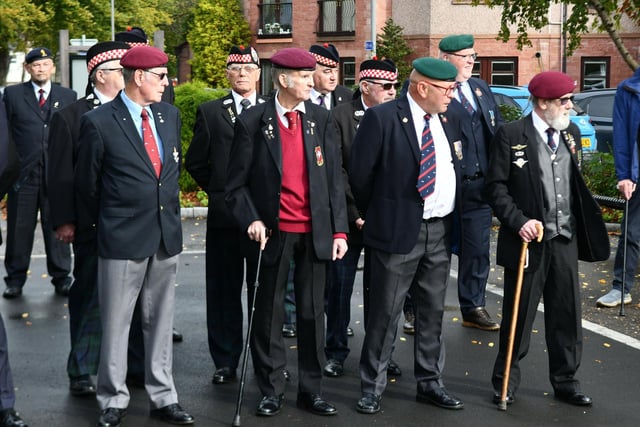 Veterans turned out for the parade and service in Zetland Park,