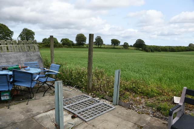 It's almost 18 months since the fence blew down leaving her garden open to pest infestation. Pic: Michael Gillen