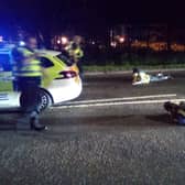 The scene of this morning's protest at Ineos (Pic: This Is Rigged)