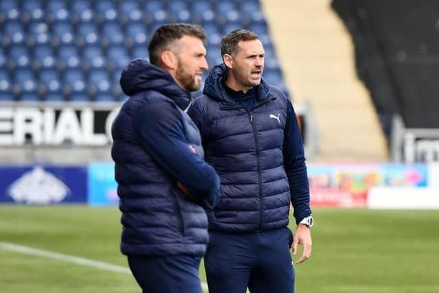 Falkirk managers Lee Miller, left, and David McCracken.