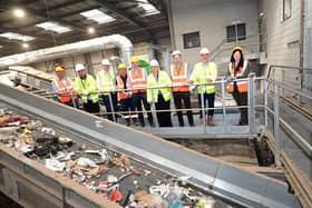 Workers at the Lathallan facility which recycles waste materials