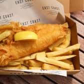 Undated handout photo issued by Taste Communications of a portion of cod and chips from East Coast Fish & Chips. Carlo Crolla,