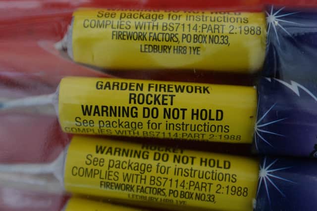 Safety Warning on fireworks for sale