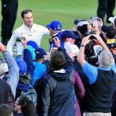 Open winner Zach Johnson takes the acclaim of the St Andrews crowd in 2015. Pic by Michael Gillen