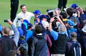 Open winner Zach Johnson takes the acclaim of the St Andrews crowd in 2015. Pic by Michael Gillen