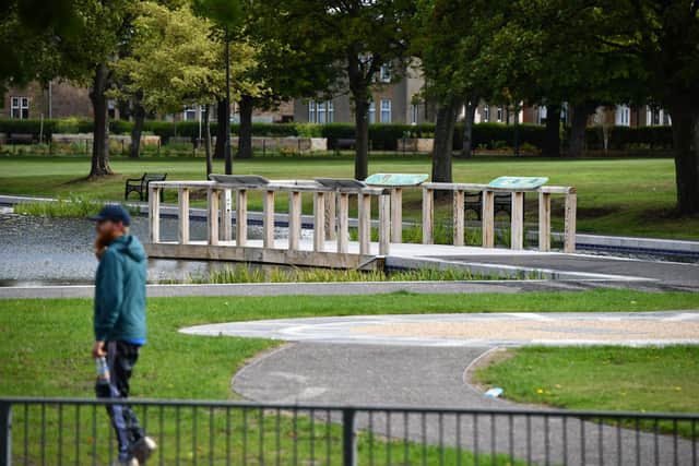 The pond in Zetland Park has been given a complete makeover