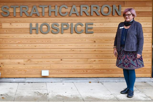 Strathcarron Hospice fundraising manager Jackie Johnston. Picture: Michael Gillen.