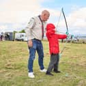 James Arkley, group Scout Leader of the 3rd Bo'ness Scouts, offered the archery opportunity on the day.