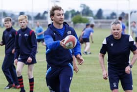 Scotland captain Jamie Ritchie is pictured during a Papa John's Tartan Touch event (Photo by Mark Scates/SNS Group)