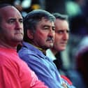 Falkirk manager Billy Lamont, centre (Photo: SNS Group)