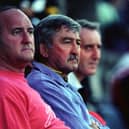 Falkirk manager Billy Lamont, centre (Photo: SNS Group)