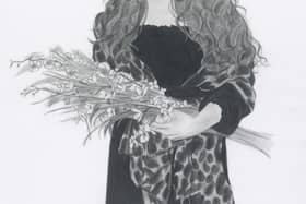 An illustration of Agnes McDonald, who was the last Scottish Gypsy/Traveller hanged under anti-Gypsy legislation in Scotland, which was drawn by artist Leanne McDonagh.