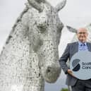Scottish Canals CE0 John Paterson with the new logo. Pic: Scottish Canals