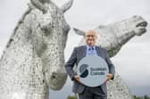 Scottish Canals CE0 John Paterson with the new logo. Pic: Scottish Canals