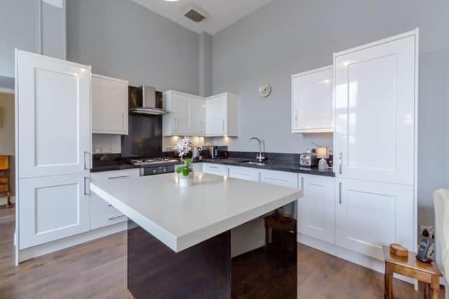 The kitchen at 6 Old School Court, Linlithgow.
