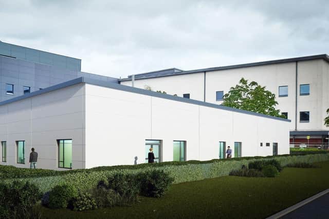 Artist impression of new National Treatment Centre inpatient ward at Forth Valley Royal Hospital in Larbert. Image: Contributed