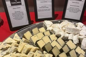 Some of the cheese on display for the event