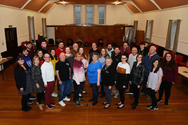 The cast of Falkirk Operatic's latest production of Hello Dolly. Pic: Michael Gillen