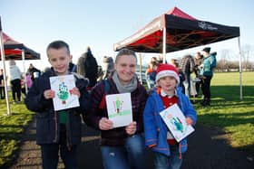 Lorna with Callum, 6, and Harrison, 3, from Larbert