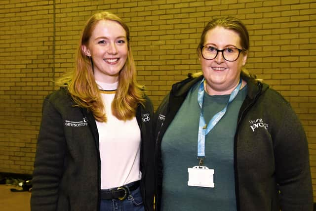 Left, Alice Wadkin, Young Carers Involvement worker and Jayne Lennox, senior care worker.