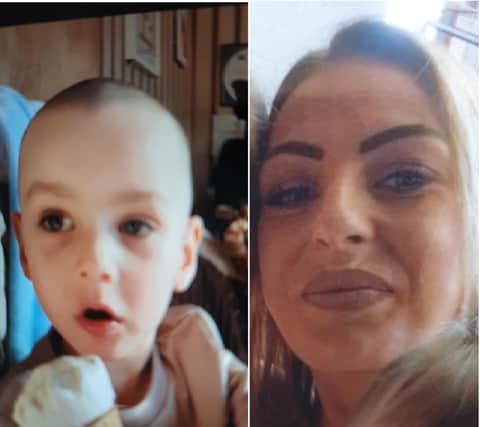 Police are appealing for help to trace Heather Fraser and her son Jack Meldrum (3)