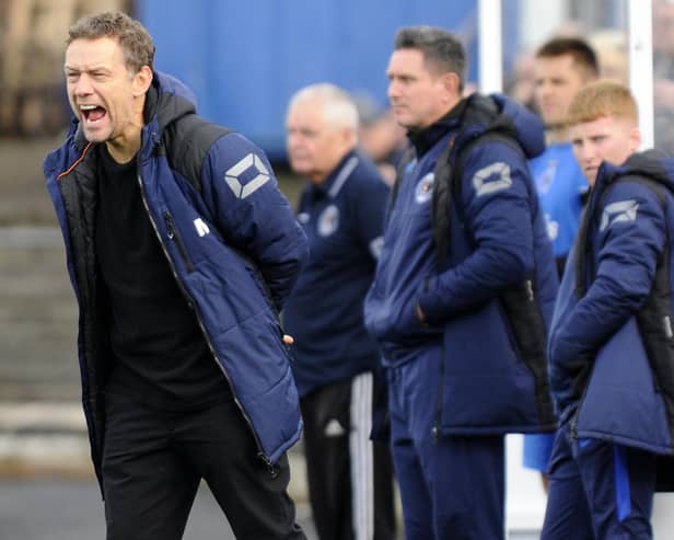 Bo'ness United gaffer Max Christie is excited about opening league season against Rangers 'B' team (Pic by Alan Murray)