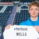 Irish defender Jevon Mills has signed on loan until the end of the season (Pic courtesy of Falkirk FC)