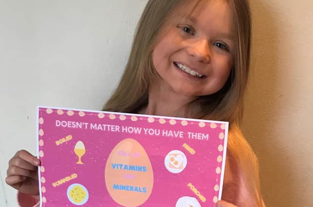 Millie Bentall and her winning poster