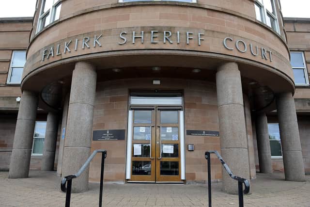 Gibson appeared at Falkirk Sheriff Court on Thursday to answer for his threatening behaviour and destruction of property offences