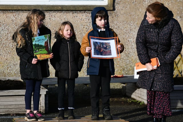 Pupils from across the school were involved in providing the entertainment at the campfire.