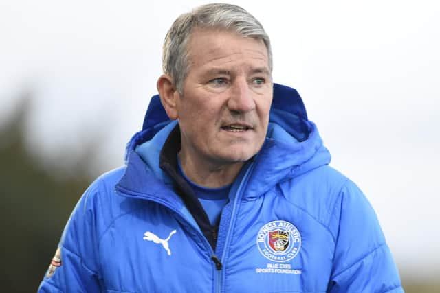 Bo'ness Athletic boss Willie Irvine surveys 7-0 win