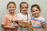 Ava Adams, Islay Heeps and Evie McJimpsey were among the visitors at the Apex Vets fun day.  (Pictures: Mark Ferguson)