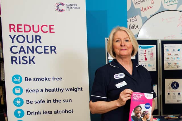 Cancer Research UK senior cancer awareness nurse Christine Campbell. Picture: Mark Anderson.
