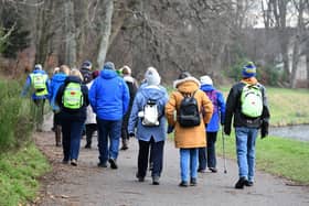 One of the many Braveheart walking groups steps out in Callendar Park earlier this year.