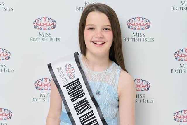 Stenhousemuir girl Abby Higgins has been named among the finalists of the Junior Miss British Isles 2020/21 competition. Picture: Miss British Isles.