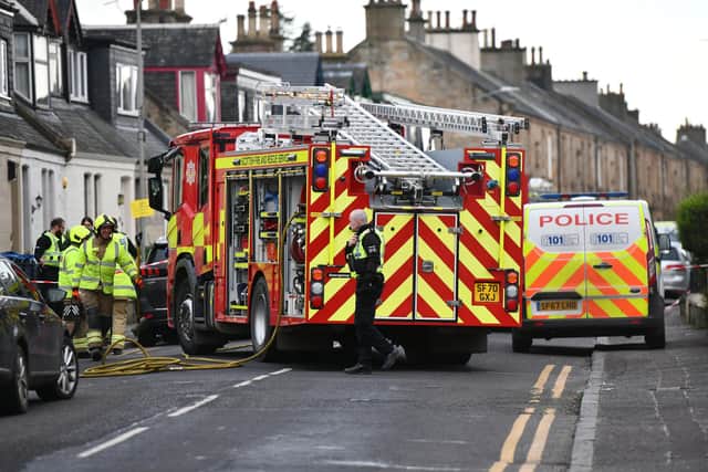 Emergency services attended the incident this morning.  Pic: Michael Gillen.