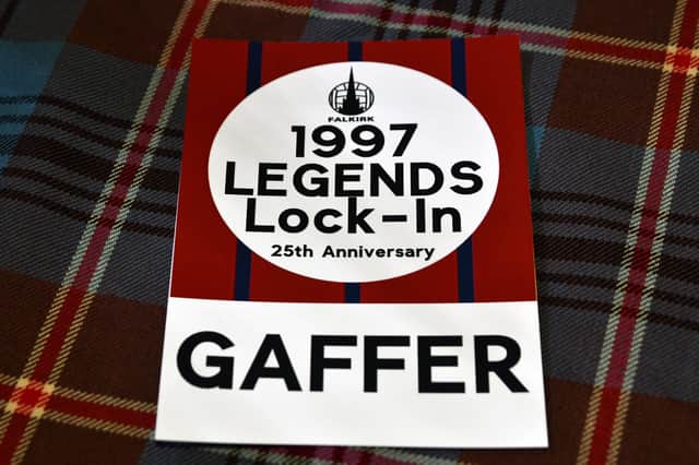 14-04-2022. Picture Michael Gillen. FALKIRK. Behind The Wall, Falkirk FC 1997 Legends Lock-in 25th Anniversary event.