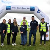 Event sponsors Scottish Water at the Helix Park on Monday