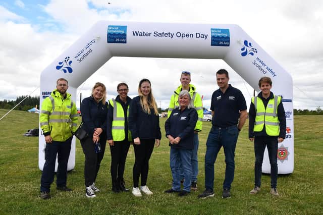 Event sponsors Scottish Water at the Helix Park on Monday