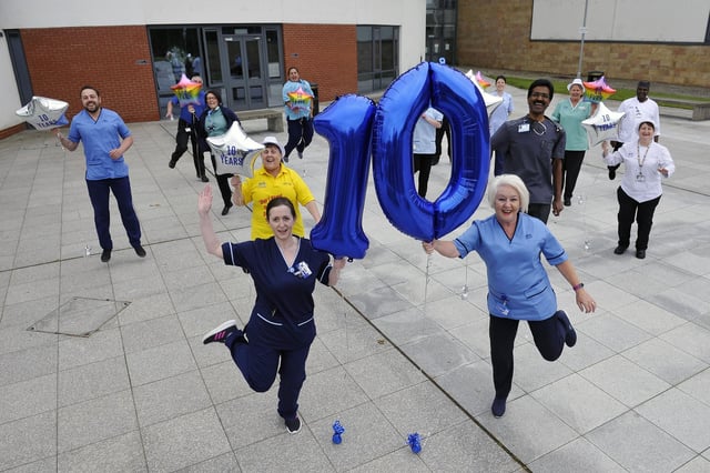 Forth Valley Royal Hospital celebrated its 10th anniversary today and also received a lovely message from the Queen