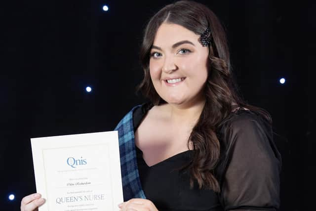 Chloe Richardson, from Larbert, has been awarded the title of Queen's Nurse.  (Pic: Lesley Martin)