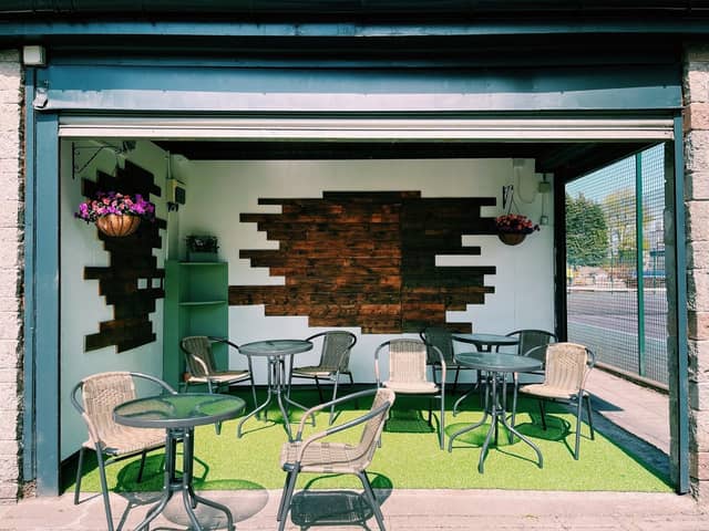 The seating area at the Wee Coffee Cabin will be busy tomorrow