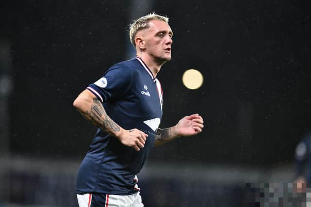 08-10-2024. Picture Michael Gillen. FALKIRK. Falkirk Stadium. Falkirk FC v Livingston FC. Season 2024 - 2025. SPFL William Hill Championship. Match Day 6. Callumn Morrison 7.