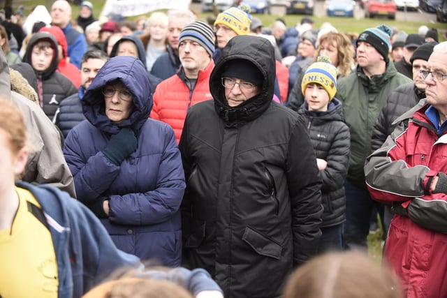 The weather didn't stop people from turning up to show their support